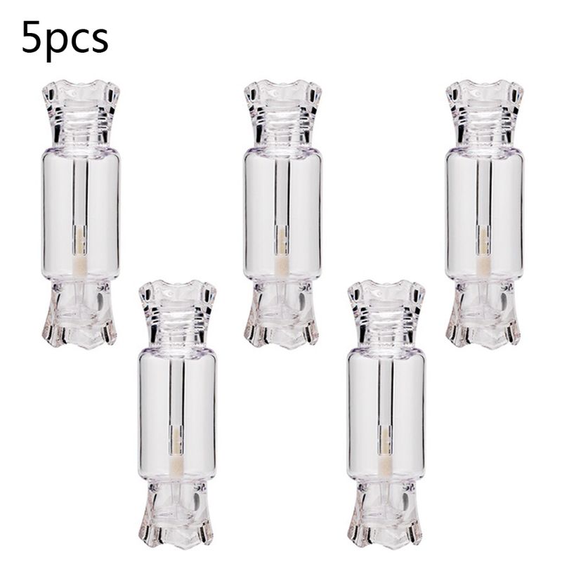 5 stuks schattige lege lipglosstubes in de vorm van snoepjes, navulbaar in de vorm van lippenbalsem: 1