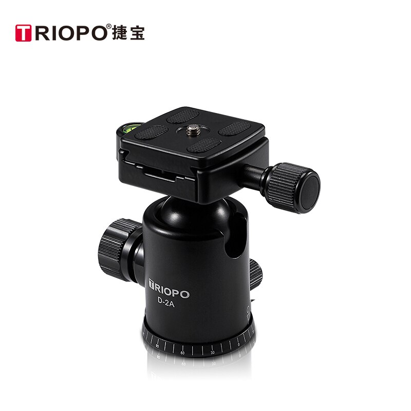 Triopo profesjonalnego głowica kulowa statywu D-2A 36mm z panoramiczną głowicą kulową z Arca szwajcarski płytka szybki uwolnienie, dla DLSR Maxload 20kg