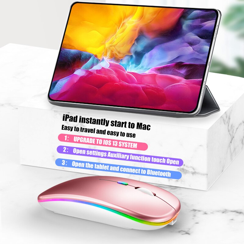 Wireless Mouse 2.4Ghz USB RGB Bluetooth 5.2 Mouse Wireless Computer Silent Mause LED Backlit Ergonomic Gaming Mouse For Laptop