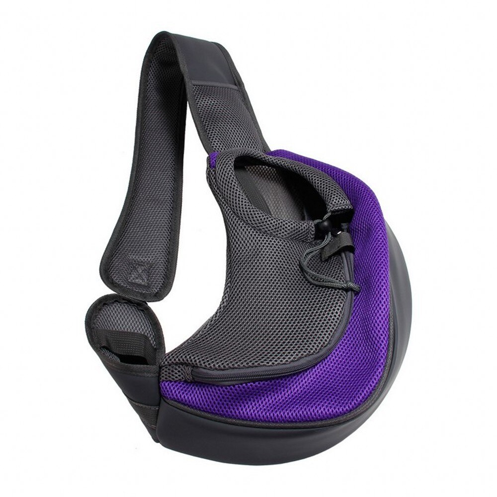 S/L Pet Puppy Carrier Outdoor Travel Hond Kat Schoudertas Mesh Oxford Single Comfort Sling Handtas Tassen huisdier Product: Purple / L
