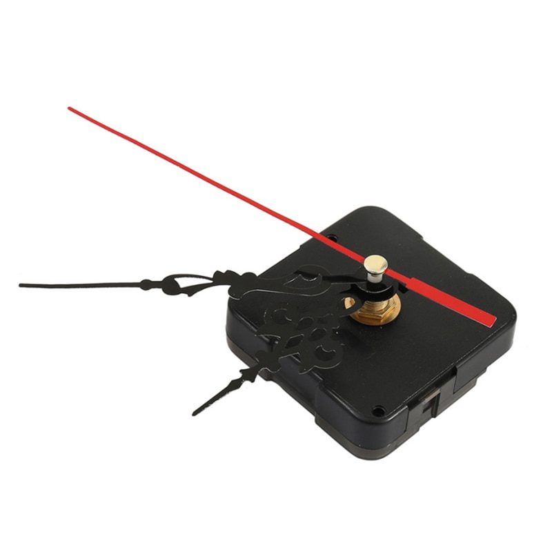 Replacement Quartz Clock Movement Mechanism Motor & Fittings - DIY Repair kit Silent Black And Red Pointer Repair Kit Tool