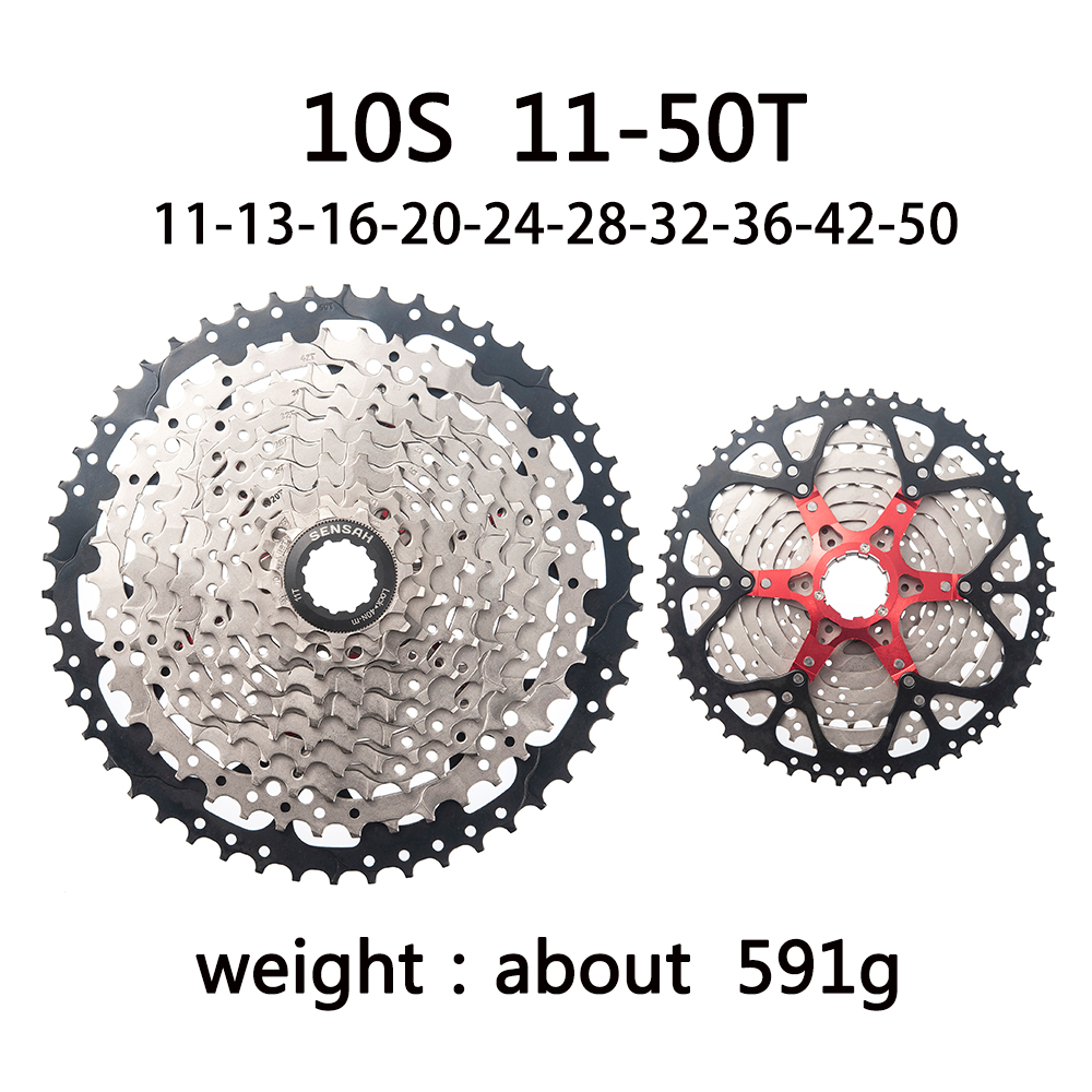 SENSAH Rower górski 8 9 10 11 12 Speed Velocidade Kaseta rowerowa MTB Freewheel Sprocket 40T 42T 46T 50T 52T dla HG HUB: zielone światło