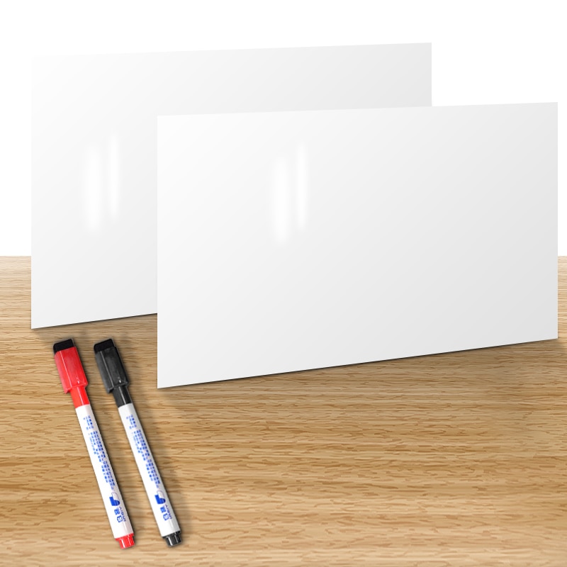 Yibai 2 Stks/set Magnetische Whiteboard, koelkast Schrijfbord Message Board Met 2 Stuks Marker Voor Thuis En Kantoor Winkelen