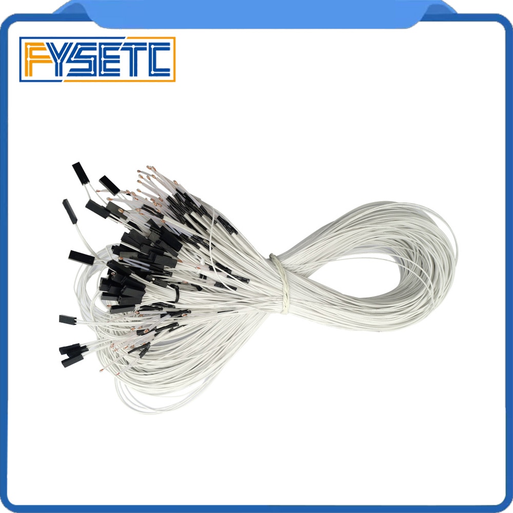 10pcs 100K ohm NTC 3950 Thermistors With Cable For 3d Printer Mend RAMPS 1.4 A4988 MK2B Heatbed