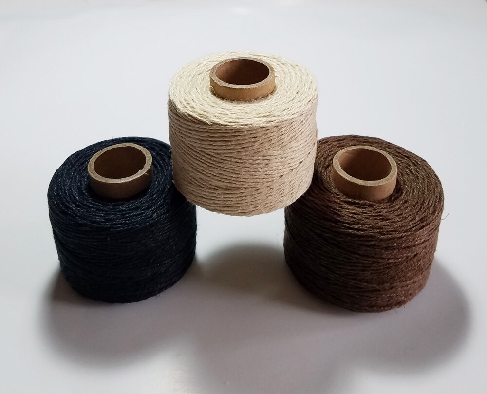 Cuerda de lino 100 de alta tenacidad, hilo de 3 capas, hilo para paquete de , accesorio de decoración de hecho a mano DIY, 100% m/rollo