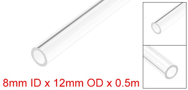 Uxcell starre Acryl rohre Rundrohr o.d 8mm-22mm 50cm langes Rohr transparent pmma Rohr Aquarium Zubehör Rohr verschraubungen: grau