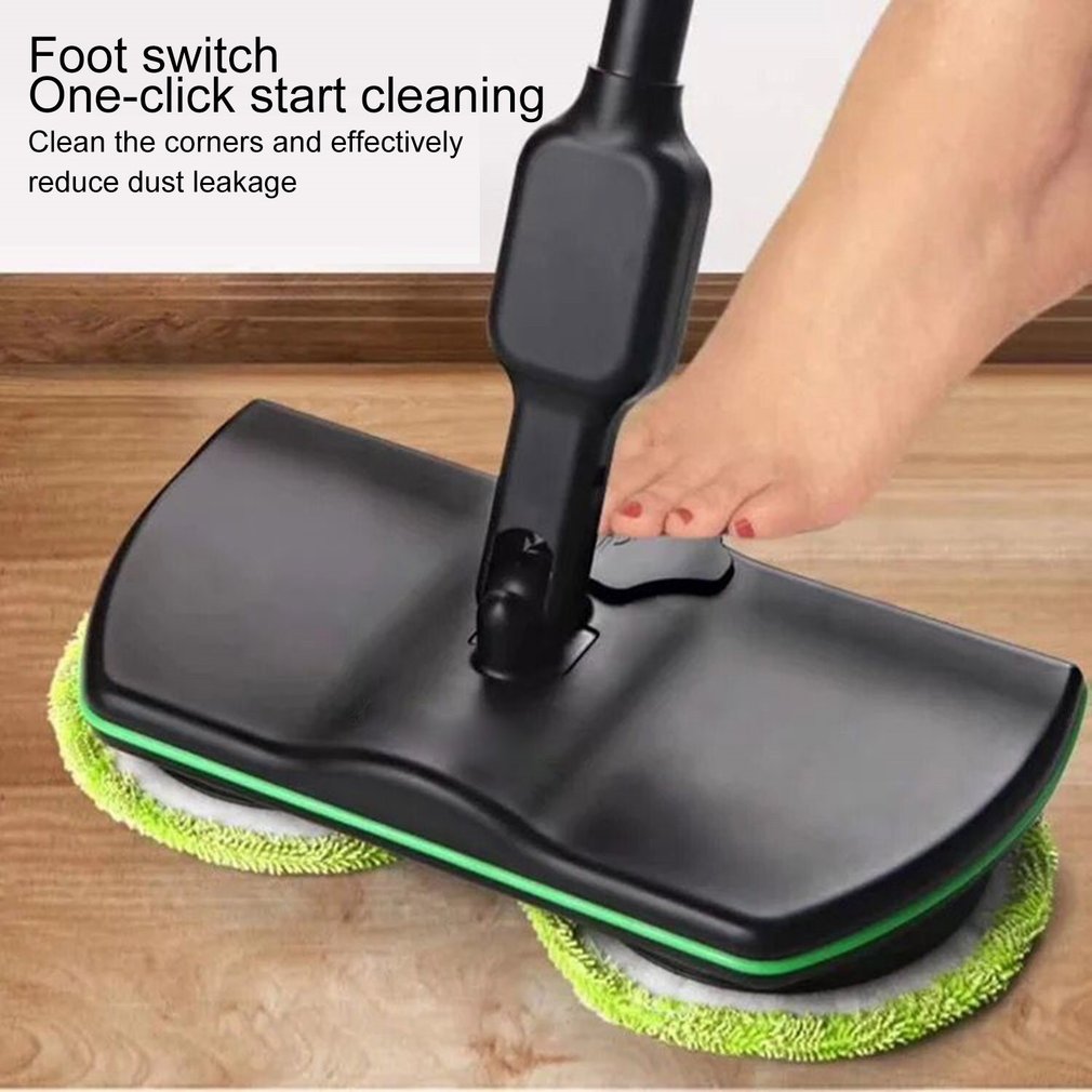 Rechargeable 360 Degree Rotation Cordless Floor Cleaner Scrubber Polisher Electric Rotary Mop Microfiber Cleaning Mop for Home