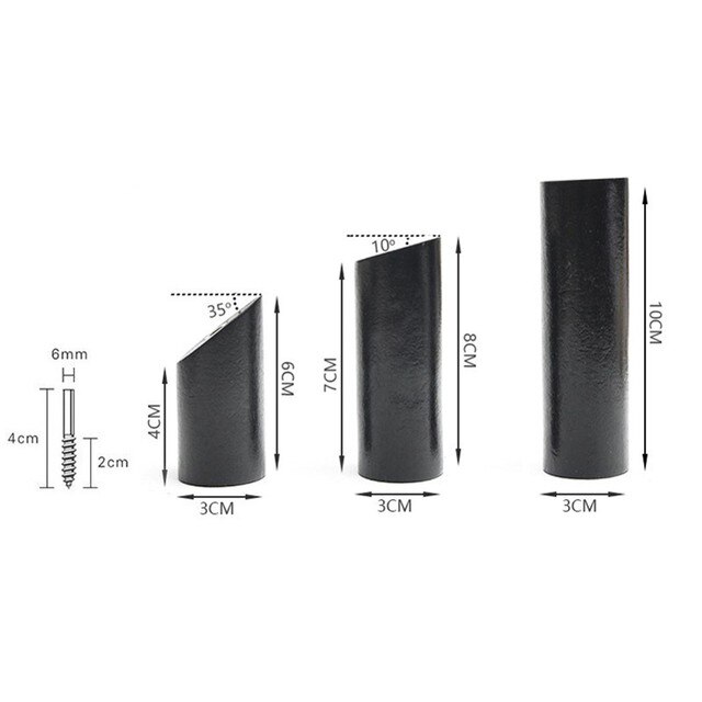 1x Natuurlijke Hout Kleerhanger Muur Gemonteerde Kapstok Decoratieve Sleutelhouder Hoed Handtas Opslag Hanger Badkamer Rack: Black L