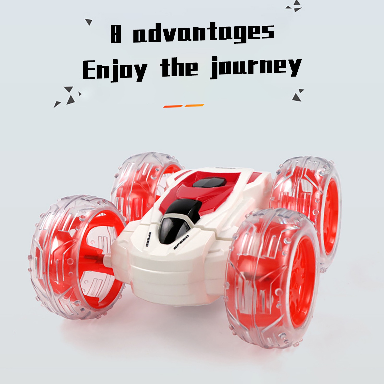 360° Rotate Stunt Car Model Led Light 4wd High Speed Remote Control Off-road Toy 15.5x15x7cm Stunt Car 15.5x15x7cm Rc Car