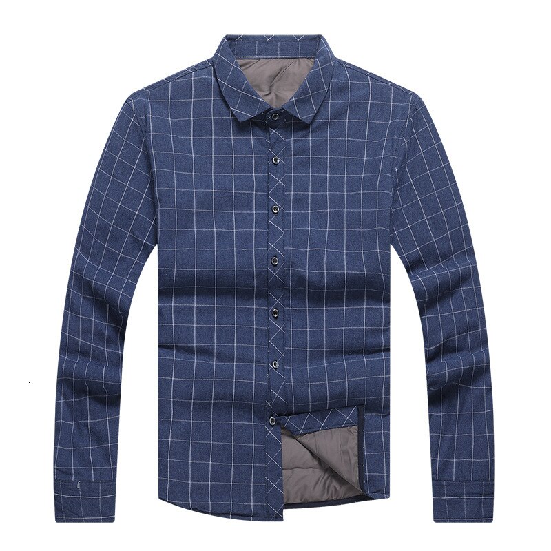 Hiver hommes chemise en duvet Plus velours épais à manches longues chemises à carreaux en plein air randonnée Sport coupe-vent thermique vers le bas coton chemise