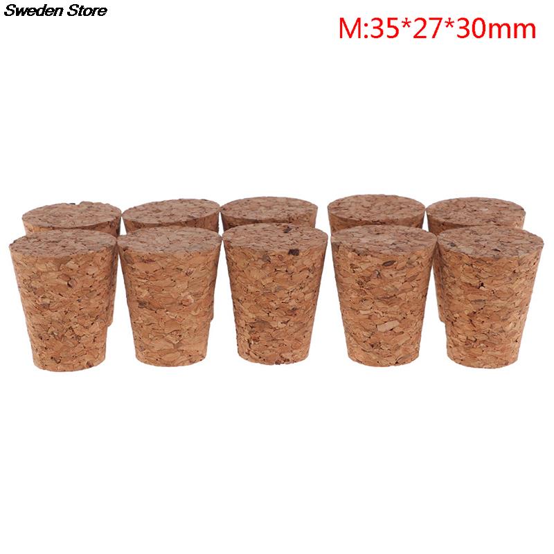 10pcs Wood Wine Glass Bottle Stopper Kettle Pudding Container Cork Cap Burette Buret Tube Lid: M