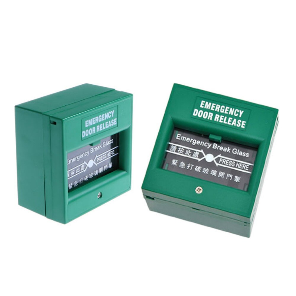 Fire Emergency Break Button Green Color With Cover