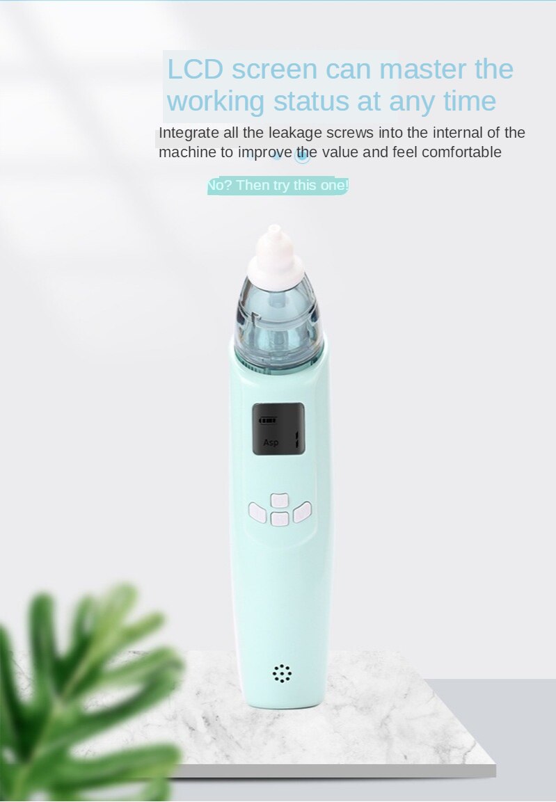 Elektronisk nasal aspirator med skærm musik nasal aspirator baby elektrisk nasal aspirator nyfødt baby næse renere