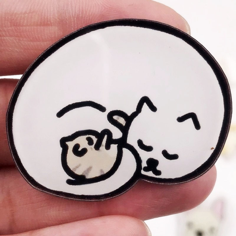 1Pcs Goede Acryl Pin Grappige Hond Kat Pictogram Broche Mooie Badge Decoratie Op Rugzak Kleding Sjaal Hoed Decoratie op Zak
