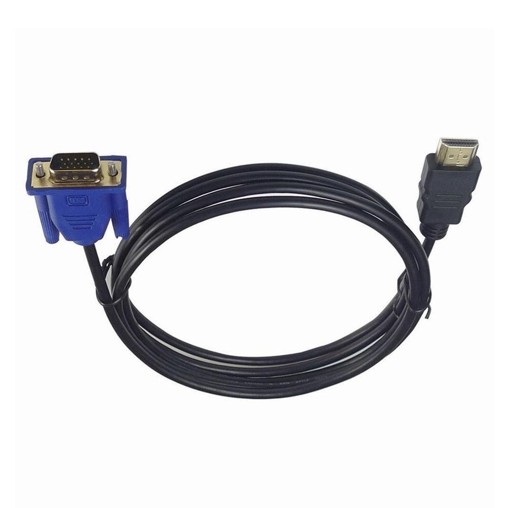 1 m hdmi kabel hdmi til vga konverter digital analog  hd 1080p adapter kabel til pc bærbar tablet: Default Title