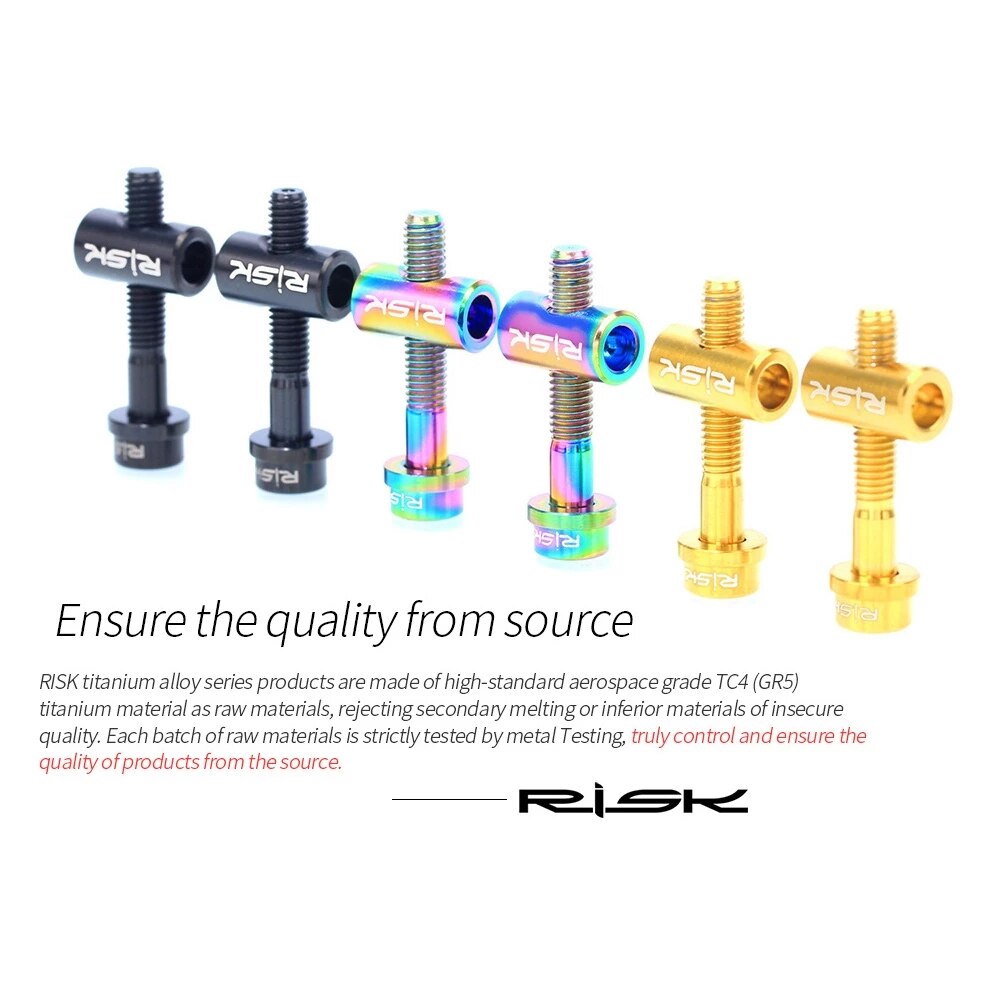 Parafusos e porcas de assento m5x30/40mm, liga de titânio para porcas e parafusos de bicicleta, 2 peças