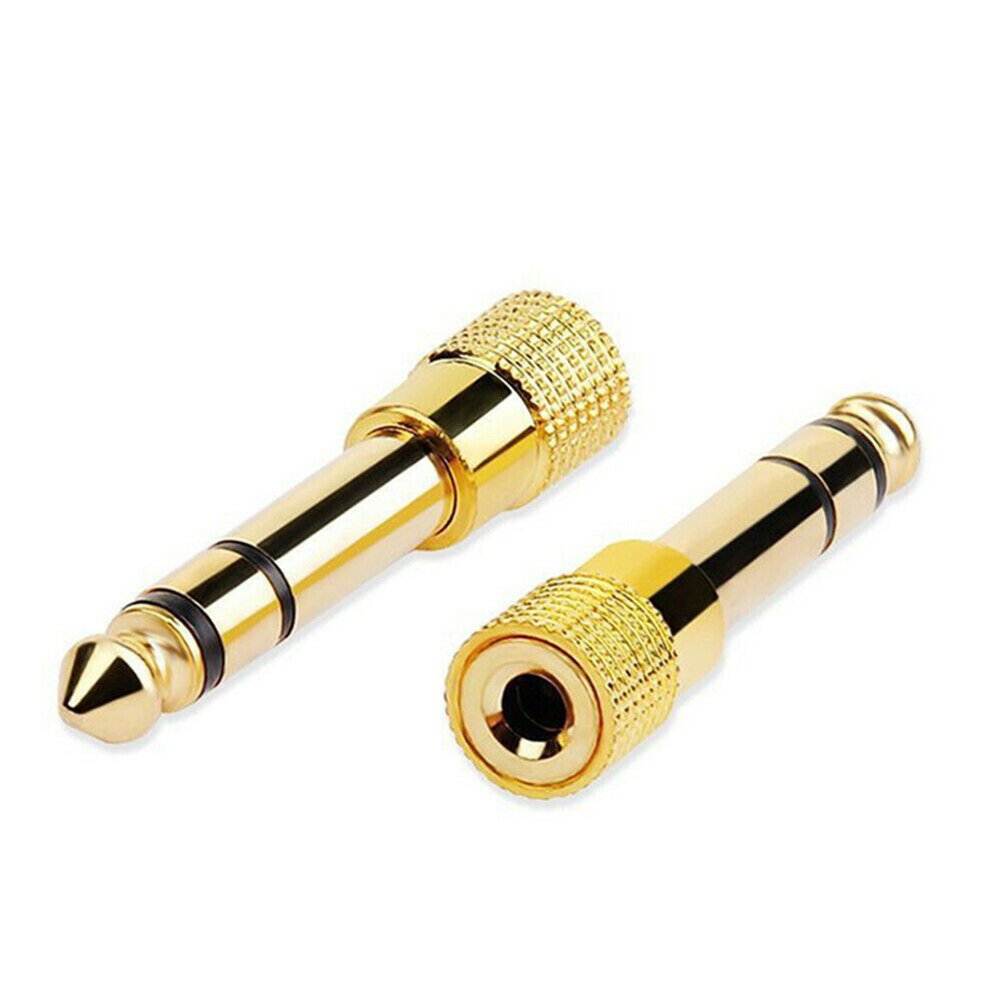 2 Stuks 6.35Mm Jack Naar 3.5 Mm Man-vrouw Plug Connector Hoofdtelefoon Versterker Audio Adapter Microfoon Aux 6.3 3.5 Mm Converter