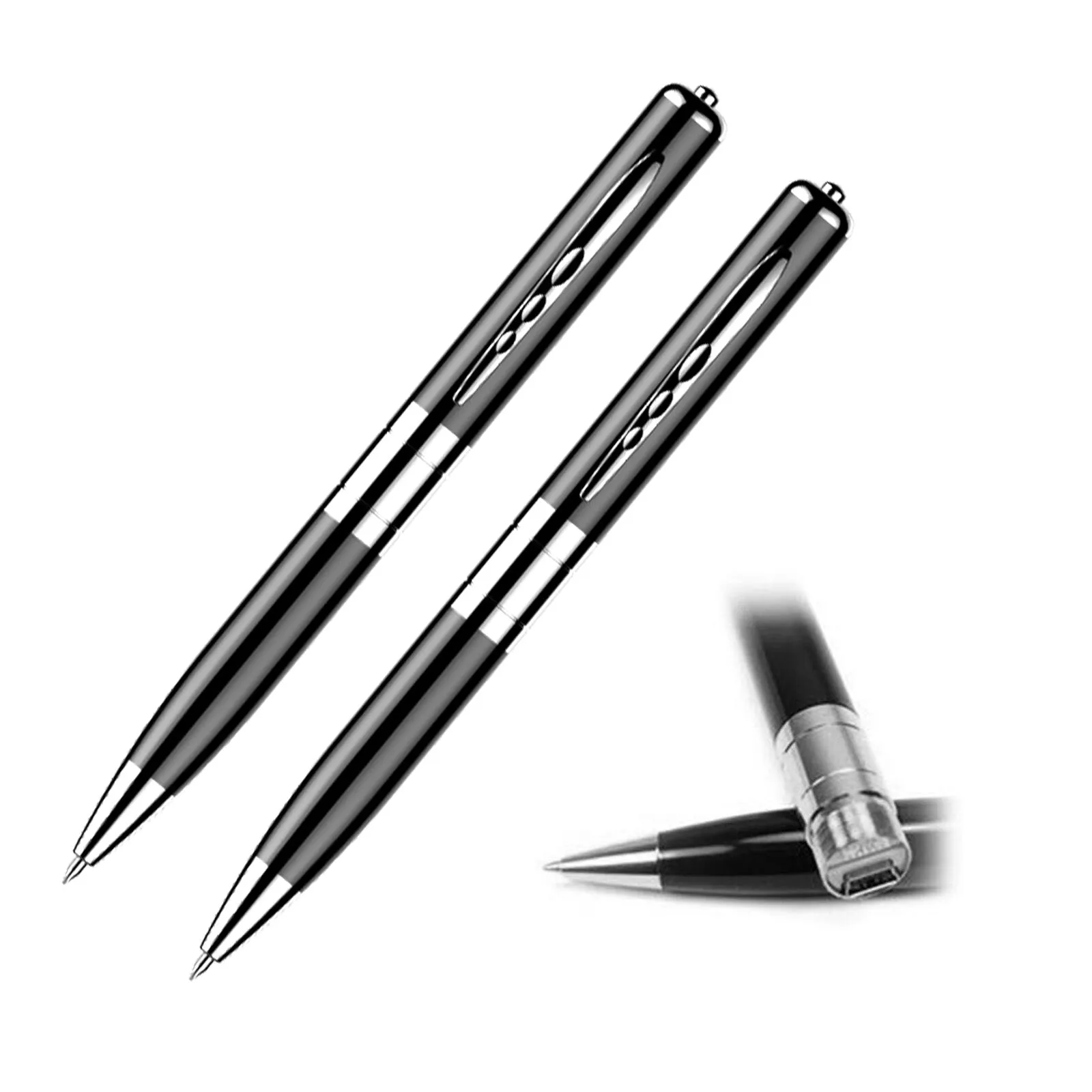 Mini Portable Pocket High-definition Noise Reduction Portable Recording Pen: black