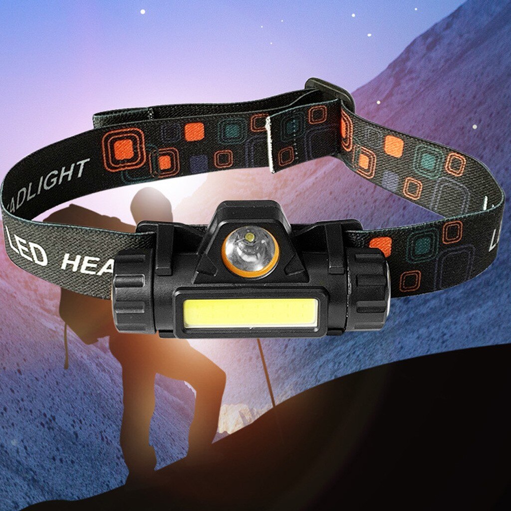 USB Rechargeable Portable Headlamp LED Headlamp Headlight Head Lamp Torch Flashlight Waterproof Outdoor camping headlight#40