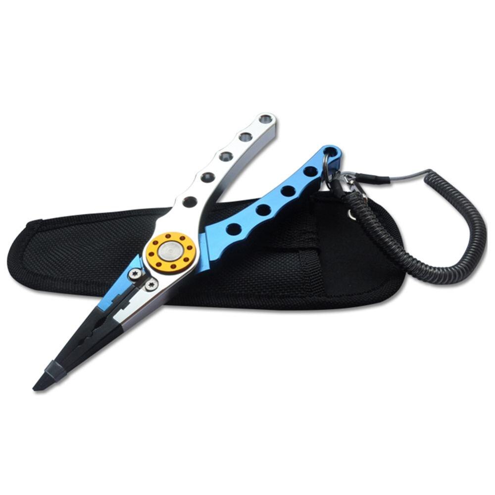 Alicates de pesca, tijera, línea trenzada, cortador de señuelos, removedor de anzuelos, herramienta para cortar pescado, pinzas, tijeras, alicates de pesca, 7 colores: 01