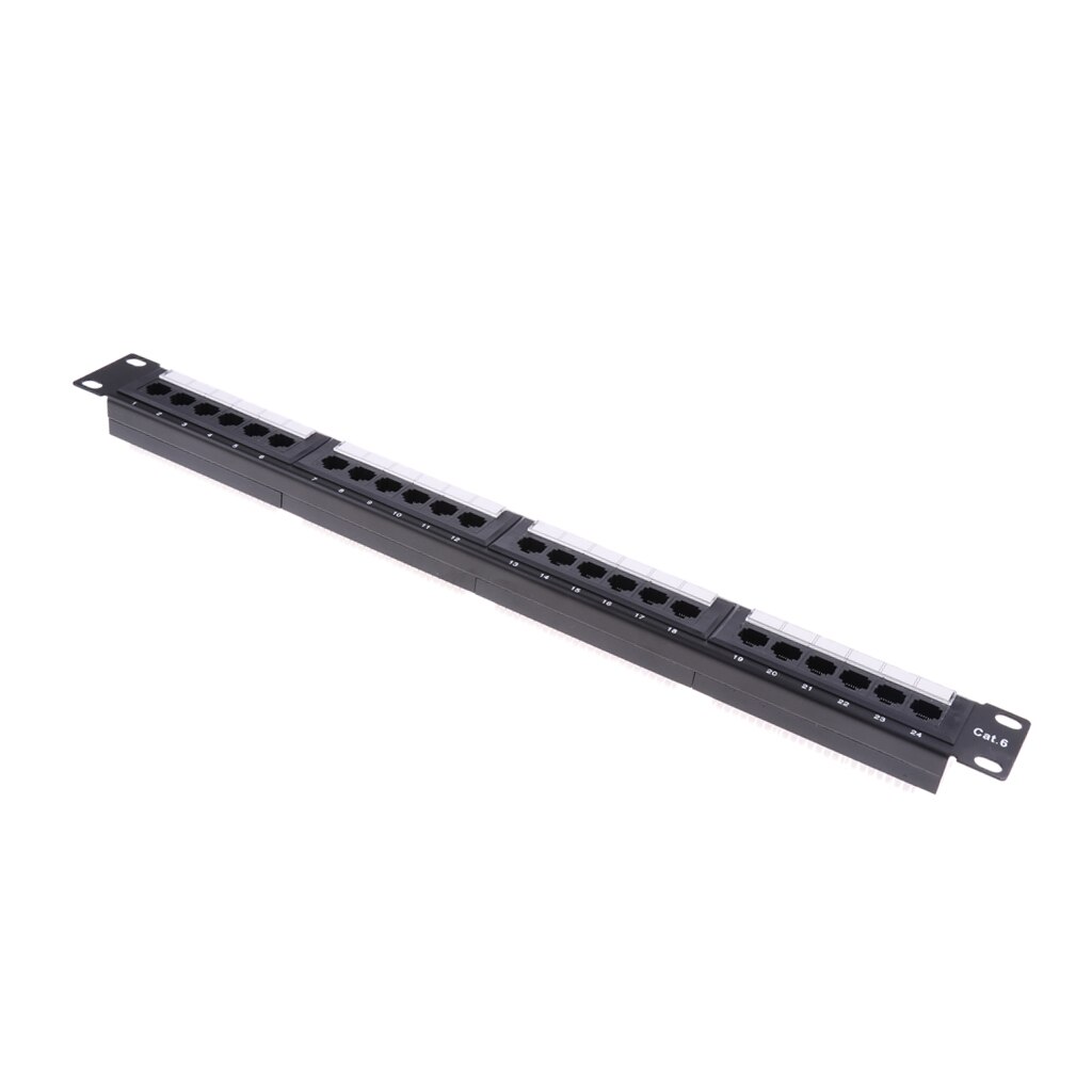 24-Port Patch Panel 1u 19" Rack Mountable T568A T568B Line Network Lan