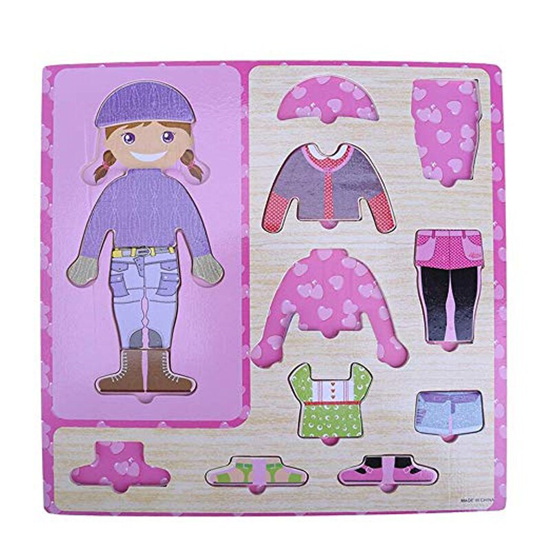 Juguetes educativos para niños, figuras de puzle para edades tempranas, juegos para bebés y niñas, juguetes de vestir, , ropa de bebé, rompecabezas a juego