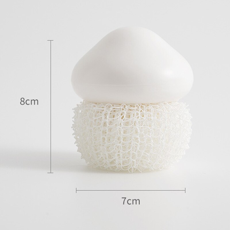 Boule de nettoyage en nuage, boule de fil de Nylon détachable, brosse de décontamination de la vaisselle de cuisine, boule de nettoyage Durable multicolore: white