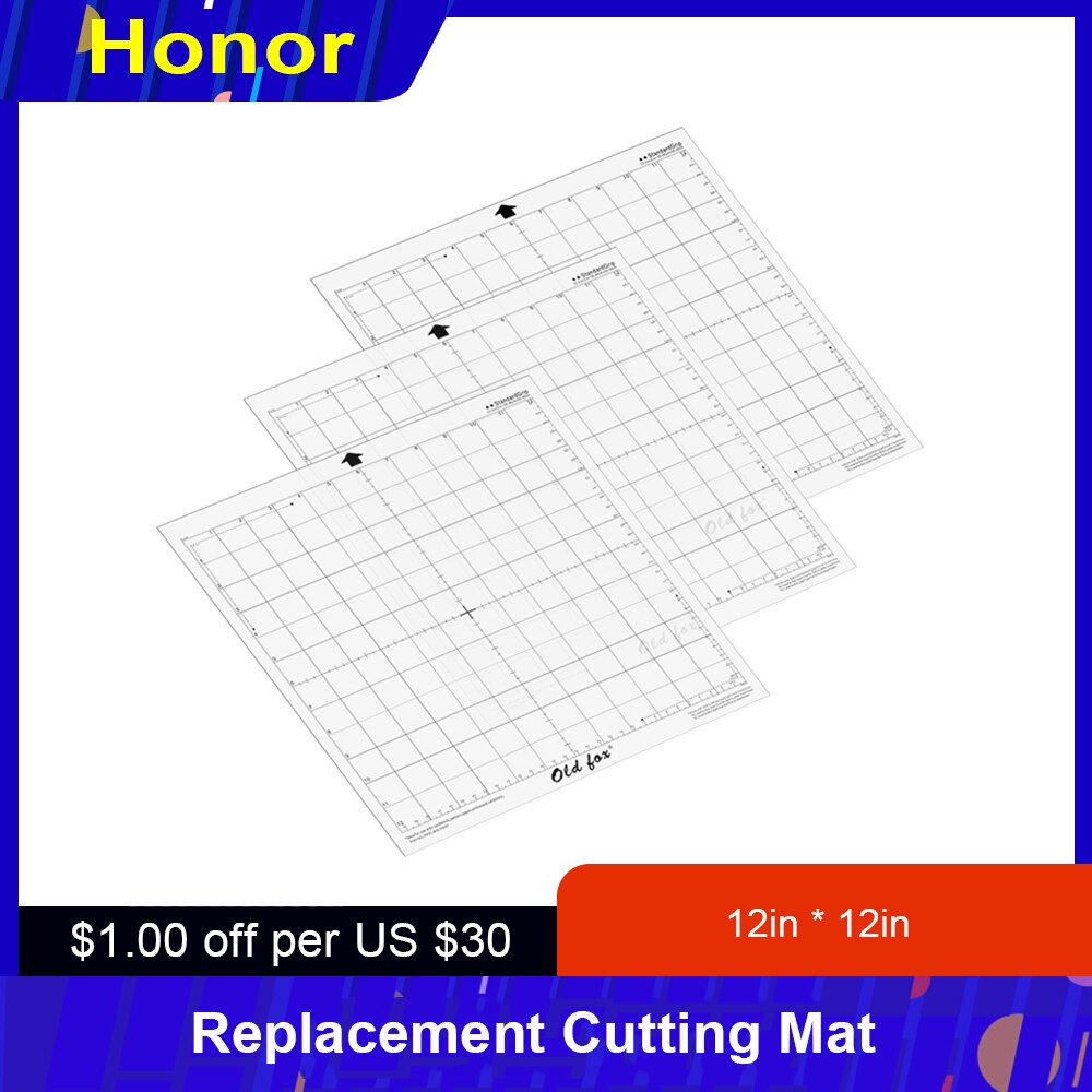 Oude Vos Vervanging Snijden Mat Transparante Lijm Mat Met Meten Grid 12*12 Inch Voor Silhouette Cameo Plotter Machine