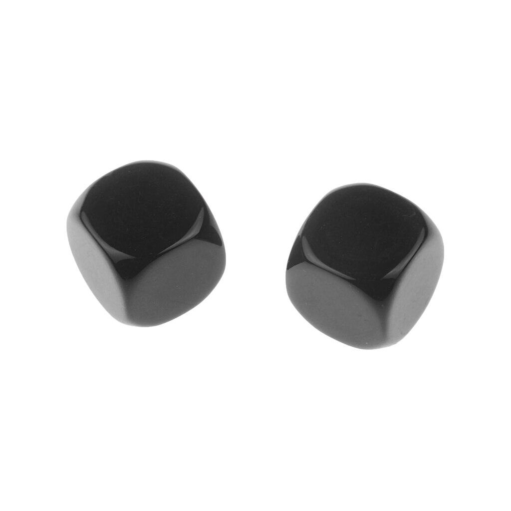 Pack of 25pcs DIY Blank 16mm Six Sided Dice D6 Playing Dungeons D&D TRPG Game Black For Classroom Teaching Aids