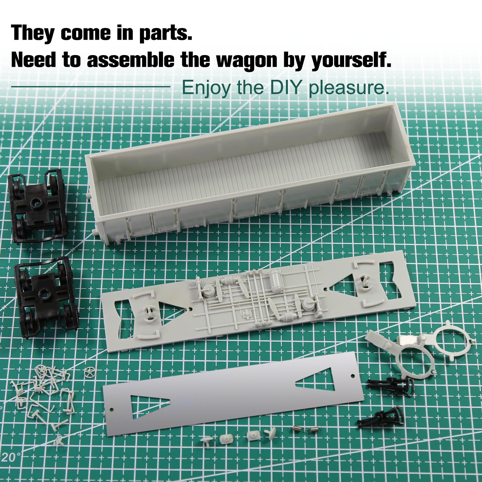 Evemodel 1Pc Ho Schaal 1:87 Blanco Niet-Geassembleerde High-Side Gondel Auto Model Spoorwagen C8742jj