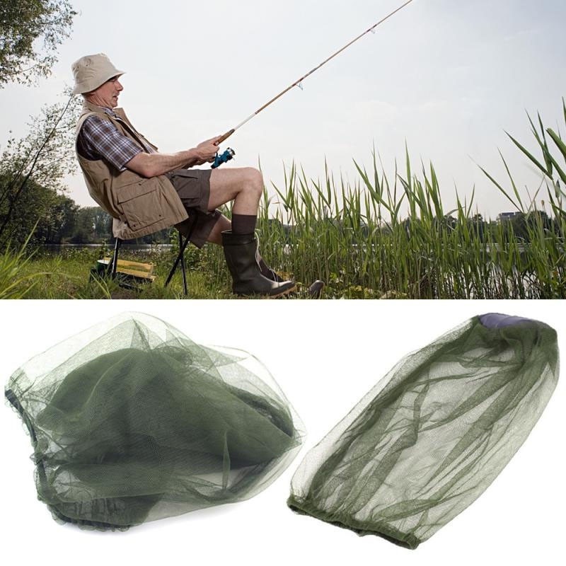 Cabeça ao ar livre máscara facial chapéu net capa anti-mosquito elástico mosquiteiro boné de viagem respirável cabeça malha cobre boné de pesca redes