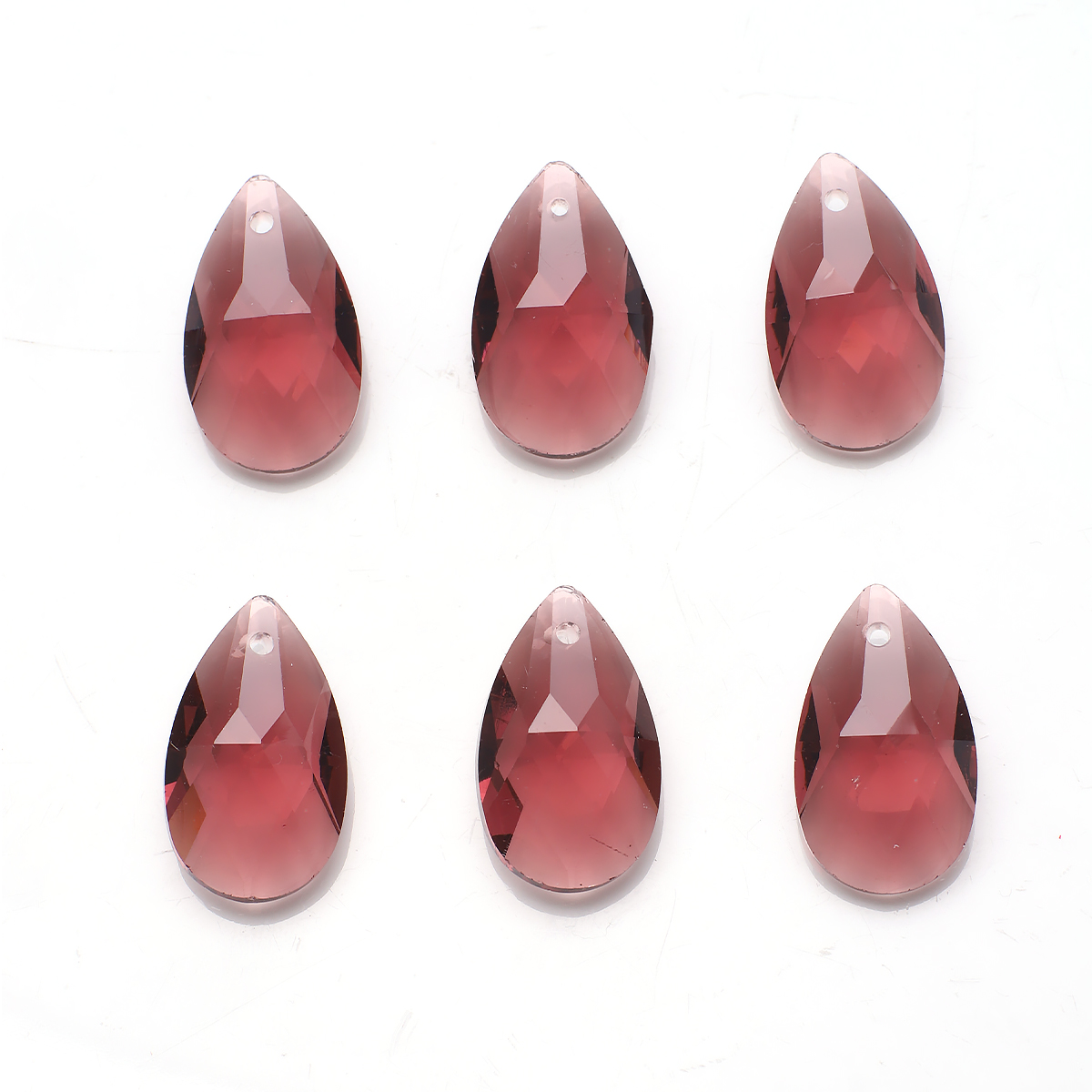 20Pcs/Lot Lampwork Glass Teardrop Beads Red 13X22mm Crystal Pear Pendant For DIY Jewelry Making Necklaces Handicrafts Supplies: PURPLE