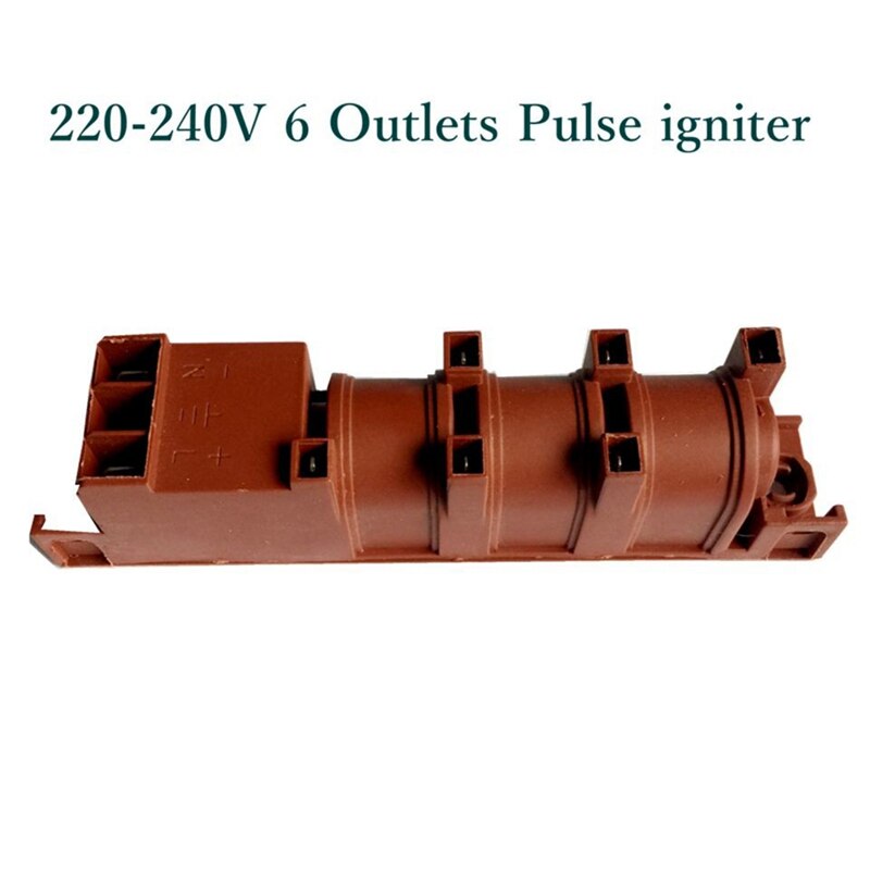 220V Gas Stove Ac Pulse Igniter With Six Terminals Gas Water Heater Parts Igniter For Cooktop Range