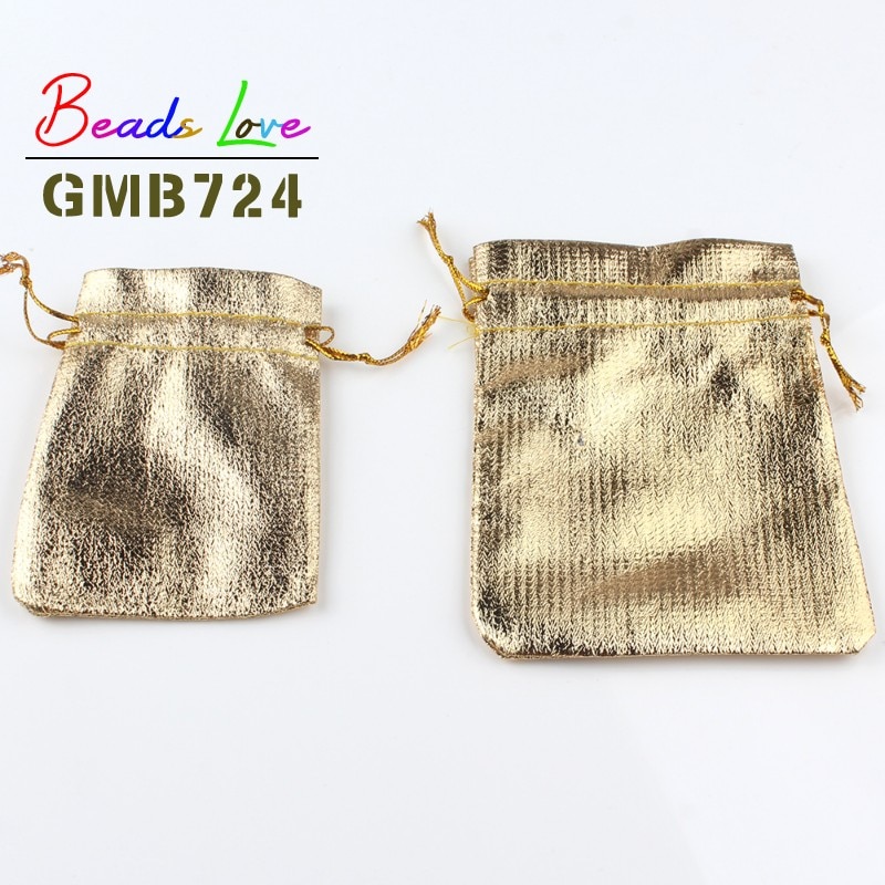 50Pcs/lot 7x9cm 9x12cm Gold Fabric Bags Organza Jewelry Packaging drawstring Velvet Bags &amp; Wedding Favor Pouches Jewellery