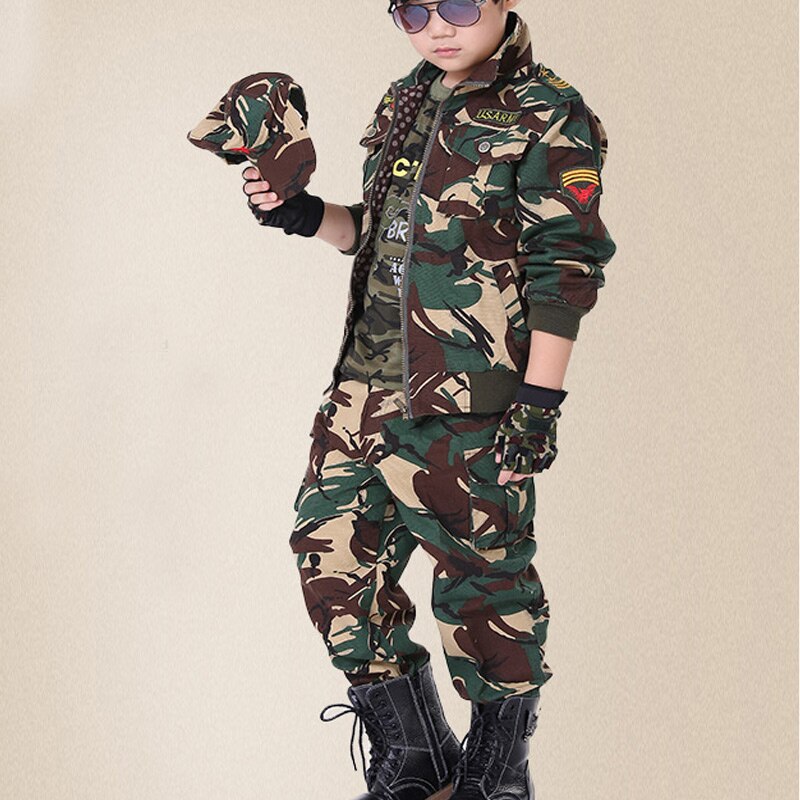 Kind En Najaar Camouflage Pak Kinderen Scouting Uniformen For110cm-155cm Studenten Uniformen Camoflouage
