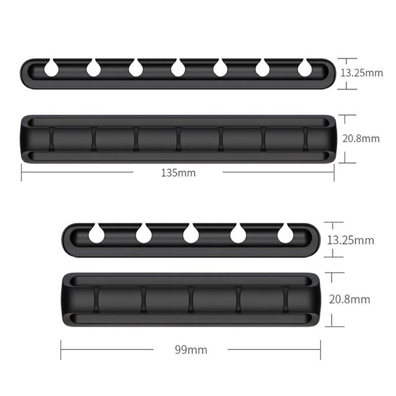 Silicone USB Cable Organizer Winder Desktop Tidy Management Clips Cable Holder