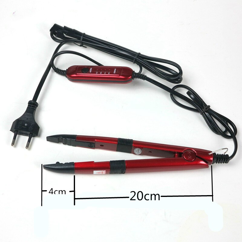 Mini Fusion de fer rouge violet , contrôle de la chaleur du fer, kératine pré-collée, outils d'extension de cheveux, connecteurs 4 couleurs 1 pièce