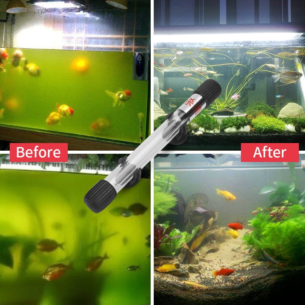 Lámpara esterilizadora UV sumergible, filtro ultravioleta de luz, limpiador de agua impermeable para acuario, estanque, Coral, pecera, 5w/7w/9w/11w