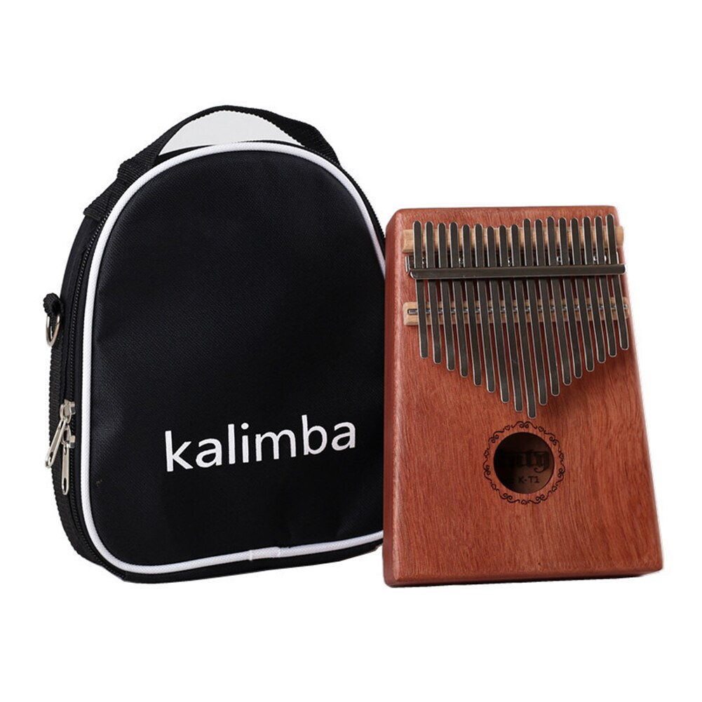 17-- toetsen kalimba duimpiano speelgoed mini body houten vinger muziekinstrument kit voor beginnende muziekliefhebbers met opbergkoffer: A1