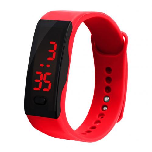 Sport armbånd smarte kvinder ure digital elektronisk damer armbåndsur til kvinder ur kvindeligt armbåndsur hodinky reloges: Rød