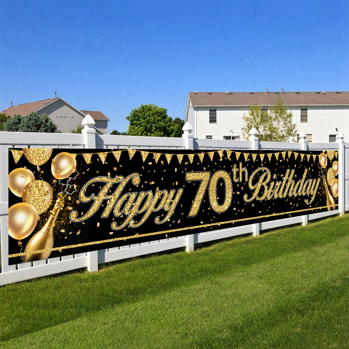 18 21 60 70 años pancartas de feliz cumpleaños decoraciones para de cumpleaños adultos negro oro suministros para de aniversario accesorios para fotos