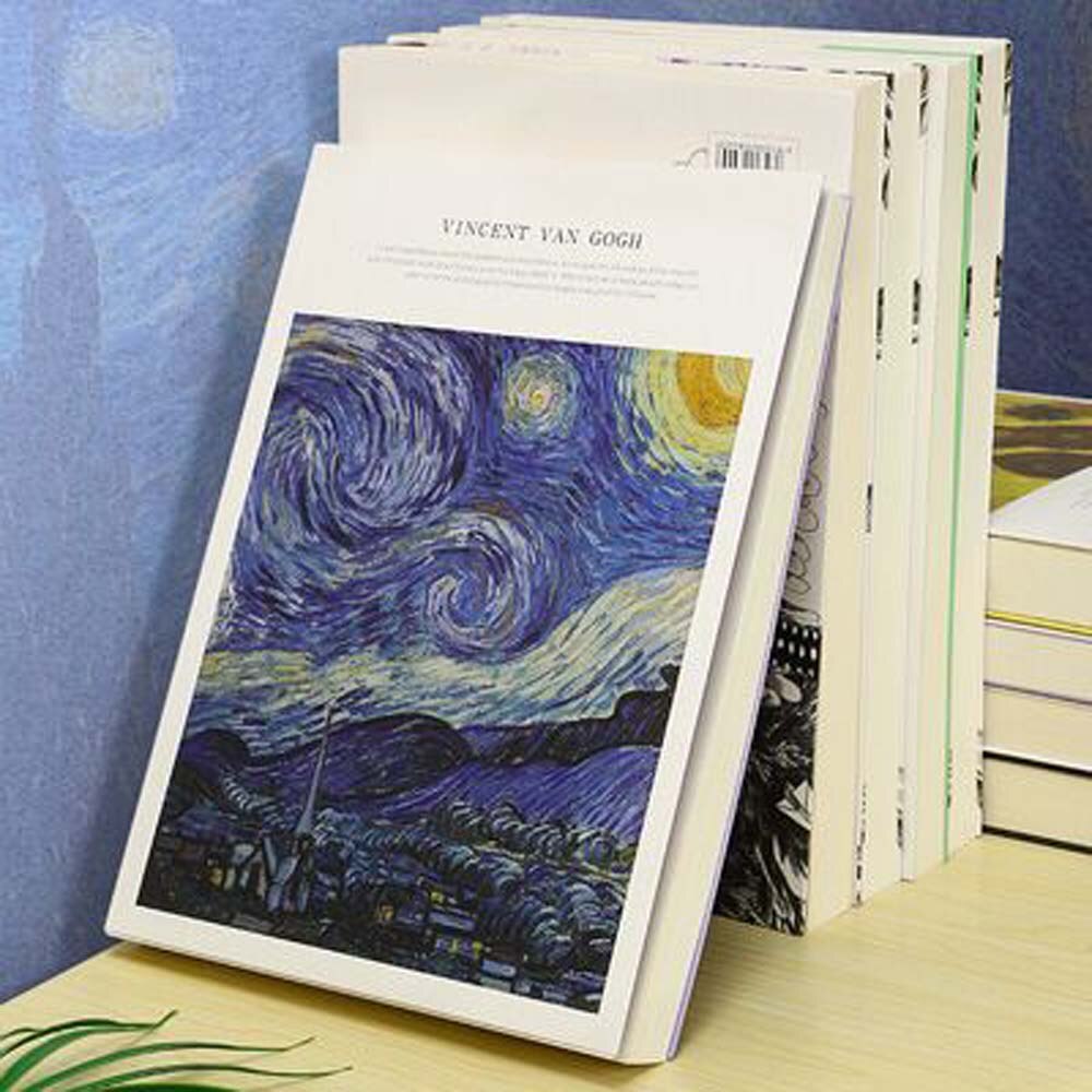 128 Sheets Thickened Paper Sketch Book Beige Paper Art Drawing Painting Book Graffiti Sketchbook School Office Stationery