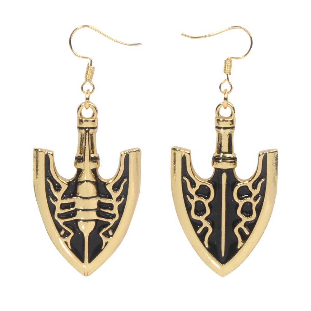 Anime JoJo Bizarre Adventure Earrings Cosplay Props JOJO Kakyoin Noriaki Cherry Earrings Ear Clip Men Girl Jewelry: Red Wine