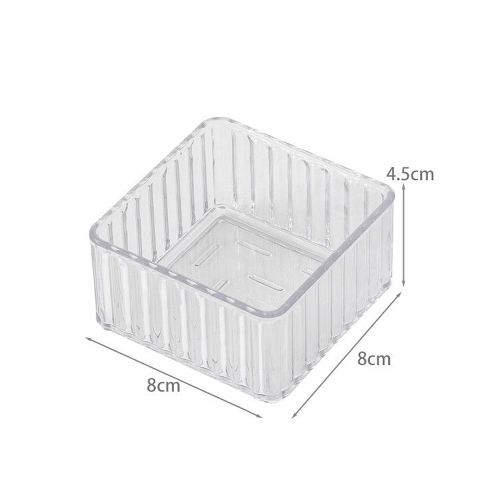 Organisateurs de tiroirs de bureau simples S/M/L/XL, boîte de rangement rectangulaire transparente, conteneur de papeterie en plastique illimité pour le bureau et la maison: Black