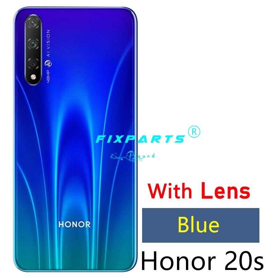 Original huawei honor 20s voltar bateria capa de vidro habitação porta caso janela com lente da câmera huawei honor 20s traseira habitação vidro