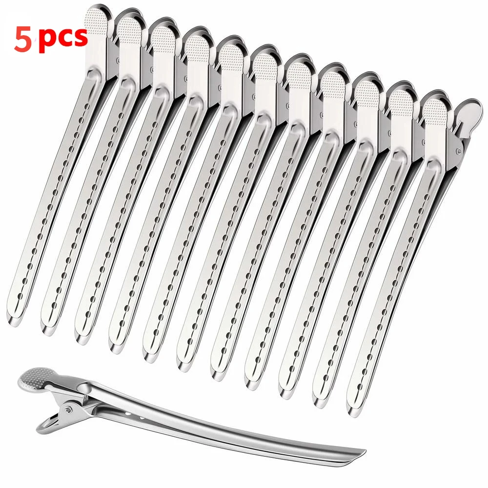 Frau Haarpflege Clips Metall Stahl Friseur Schnitt Clip Klemmen Friseur Haarschnitt verwenden Styling-Werkzeug Haarwurzel flauschige Haarnadel: Gelb