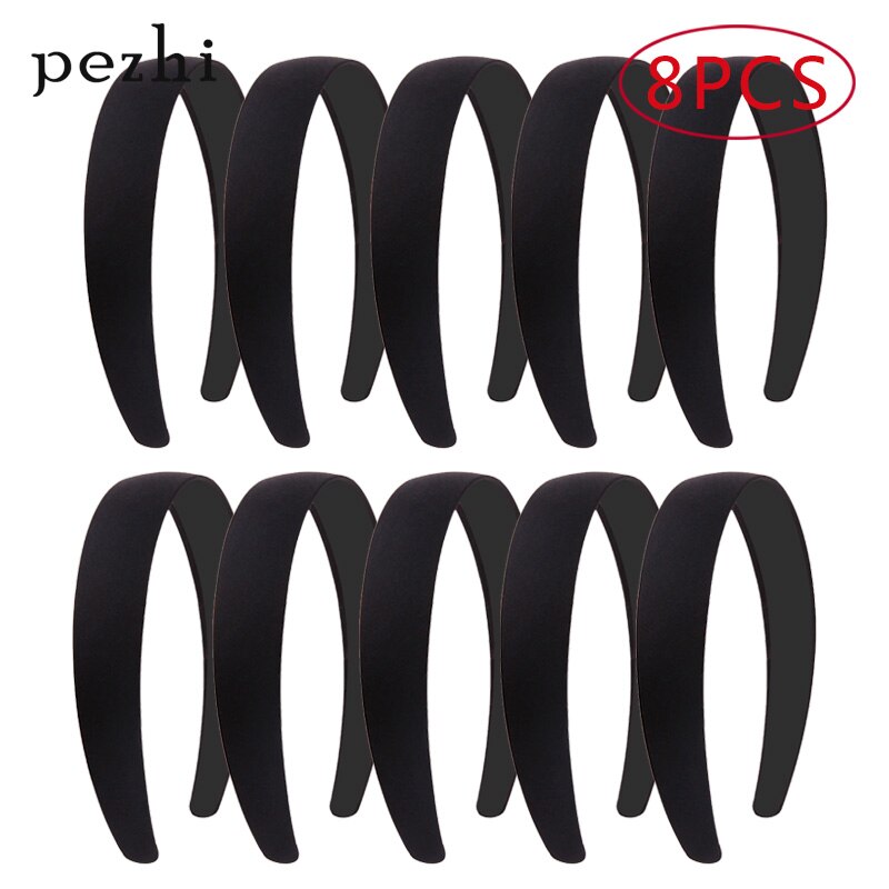 4 stk sorte enkle brede hårbånd 1.5 2 2.5 3 4cm gør-det-selv smykker scrunchie materiale stof pandebånd halvfærdigt hårtilbehør