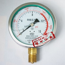 Calibre de pressão resistente à vibração do óleo/calibre de pressão à prova de choque Yn-100 16mpa