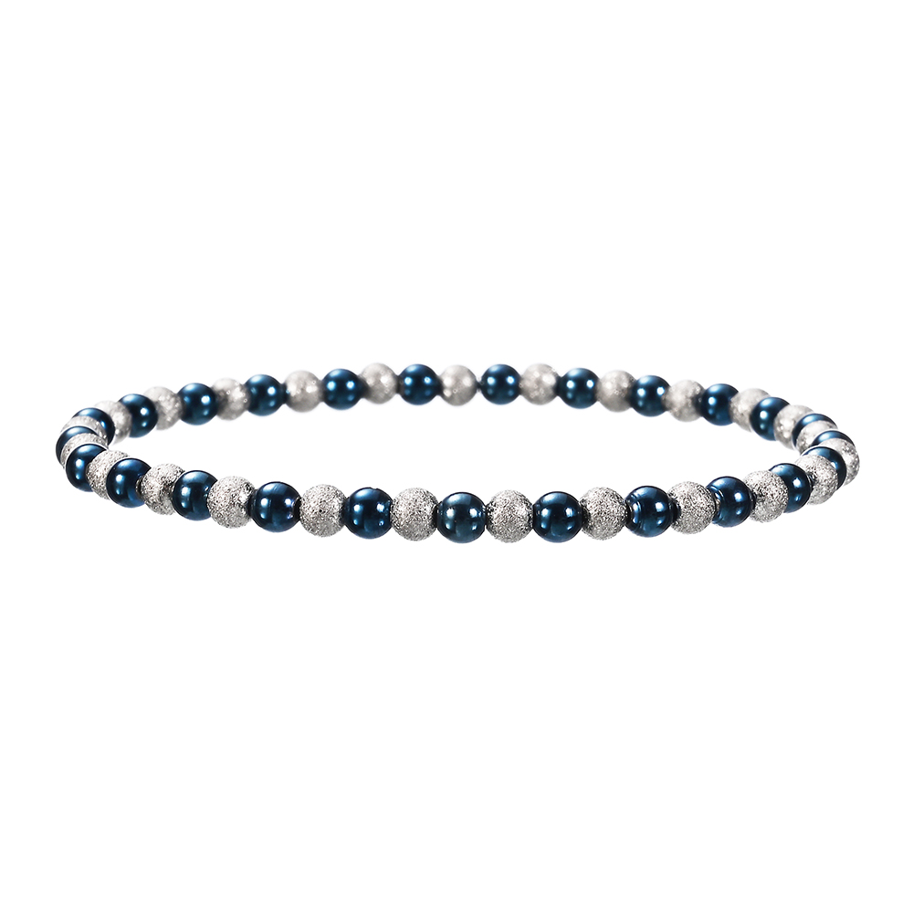 Metal Stainless Steel Jewelry Exquisite Girl Party Adorn Waterproof Durable Charm Sand Gold Mixed Color Bracelets: Rhodium Plated