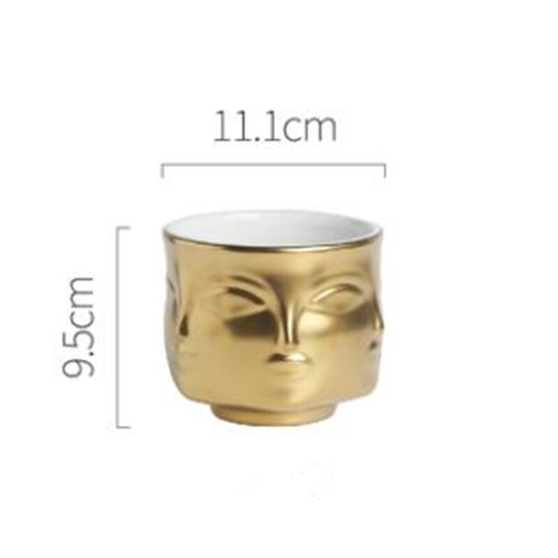 Vase à fleurs en céramique, visage d'homme, accessoires de décoration de maison, Vase moderne pour Pot de fleurs, jardinières